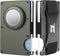 Mens metal wallet wallet with Airtag holder RFID Blocking Minimalist wallet (Army Green W/Strap)...