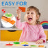 First Jumbo Knob Wooden Shape Puzzles for Toddlers 1-3, Peg Shapes Puzzle Sorter Board for Baby Kids,Montessori Preschool Learning Toys,1 Year Old...
