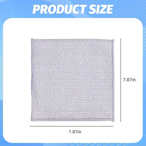 6 Pcs Multipurpose Wire Dishwashing Rags for Wet and Dry, 2023 New Multifunctional Non-Scratch Wire Dishcloth, Suitable for Scrubbing and Cleaning...