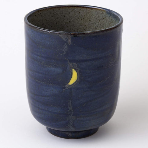 ????(Saikaitoki) Hasamiyaki 83972 Yunomi Cup (Large), Hand-painted Owl Pattern, Blue...