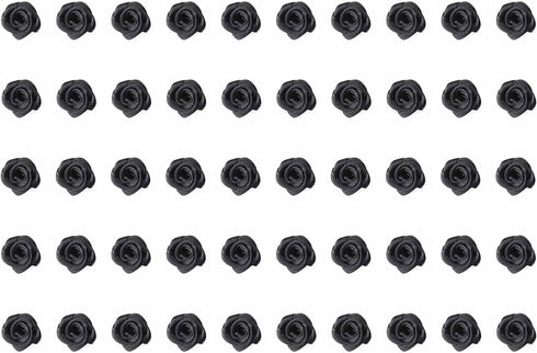 50 pcs Satin Ribbon Roses Mini Flowers Boutique Applique Sewing Embellishment Supplies for DIY Craft Project Scrapbooking Wedding Theme Parties Ho...
