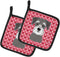 Caroline's Treasures BB5276PTHD Schnauzer Pair of Pot Holders Kitchen Heat Resistant Pot Holders Sets Oven Hot Pads for Cooking Baking BBQ, 7 1/2 ...