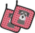 Caroline's Treasures BB5276PTHD Schnauzer Pair of Pot Holders Kitchen Heat Resistant Pot Holders Sets Oven Hot Pads for Cooking Baking BBQ, 7 1/2 ...