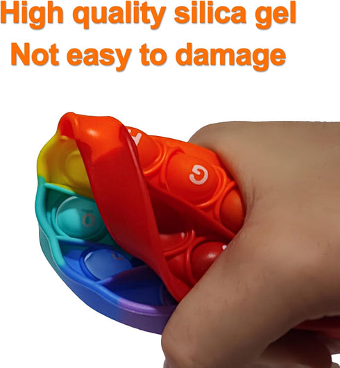 Alphabet Pop Fidget Toy Letters ABC Numbers Learning and Educational Toys Round Sensory Toys Popper Games Stress Relief Gifts for Kids 2 Packs Sin...