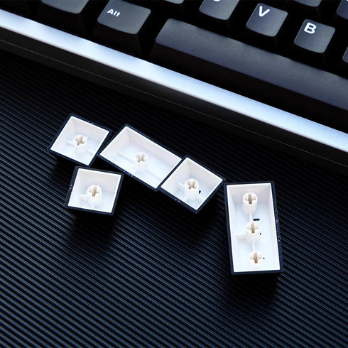 114 Keys PBT Doubleshot WOB Keycaps Cherry Profile Black Keycap Set Fit for 61/64/87 Cherry Mx Switches Mechanical Keyboard...