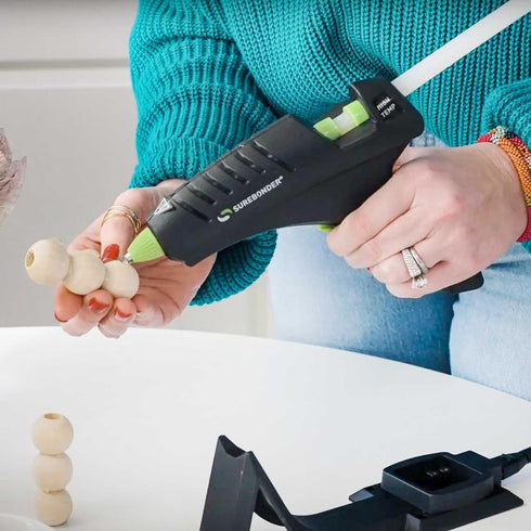 Surebonder Cordless Hot Glue Gun, High Temperature, Full Size, 60W, 50% More Power - Sturdily Bonds Metal, Wood, Ceramics, Leather & Other Strong ...