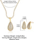 HZMAN Teardrop Earrings Necklace Jewelry Set for Women Bride Dainty 18K Gold White Plated Cubic Zirconia Stud Tearsdrop Earring Wedding Party Jewe...