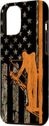 iPhone 12 Pro Max Bow Hunting Tree Stand Deer Hunter American Flag Camouflage Case...