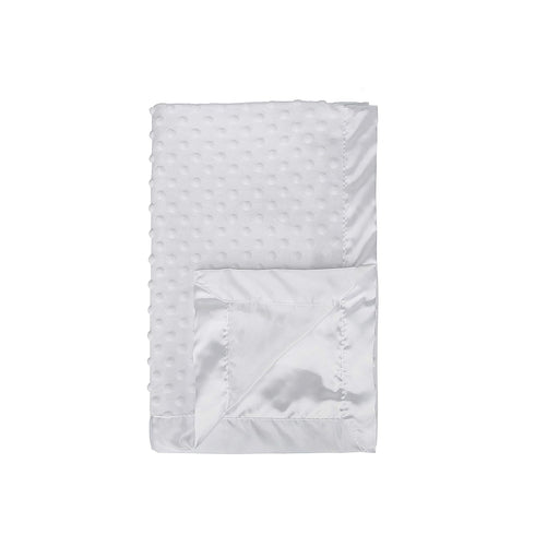 Pro Goleem Baby Soft Minky Dot Blanket with Silky Satin Backing Baby Gifts for Boys and Girls (White, 30’’ x 40’’)...