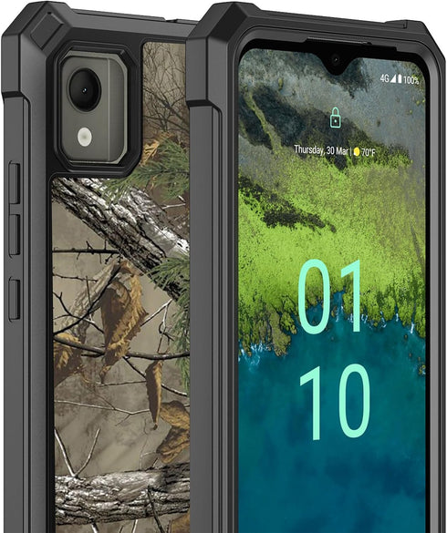 Ailiber Case for Nokia C110, Nokia C110 Phone Case with Screen Protector, Dual Layer Structure Protection, Shockproof Corners TPU Bumper, Heavy Du...
