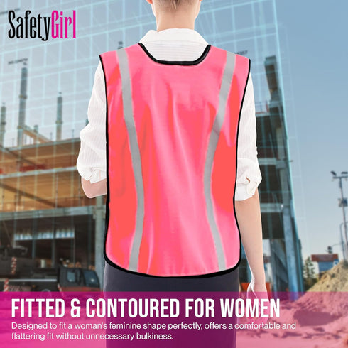 Non-ANSI Women's Mesh High-Vis Safety Vest I Breathable and Comfortable I Polyester I Comfort and Maximum Visibility in Hazardous Environments and...