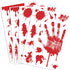 KUUQA 4 Pcs Bloody Handprint Clings Horror PVC Stickers Decals for Halloween Decorations...