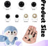 TOAOB 150pcs Safety Eyes for Amigurumis with Washers 6mm to 12mm Plastic Crochet Black Craft Doll Eyes for Crocheting Stuffed Animals Bears Toys D...