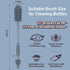 Double Sided Cleaning Brush,Soft Kitchen Scrub Brush,Reusable Silicone Bottle Cleaning Brush,Narrow Neck Bottle Brush Cleaner,Long Handle Bottle B...