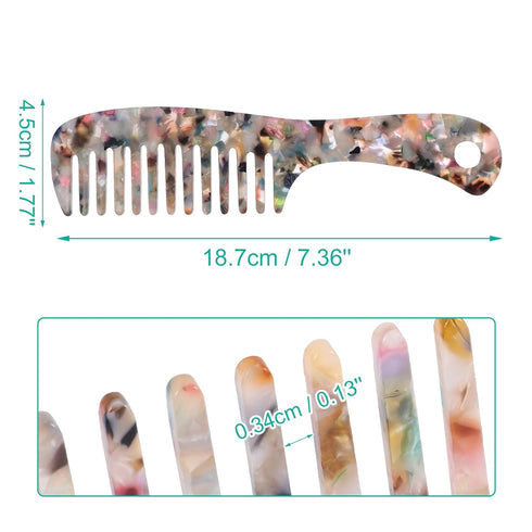 VOCOSTE 1 Pcs Hair Comb Wide Tooth, Anti-Static, for Thick, Curly Hair, Hair Care, Detangling Comb, for Wet and Dry Multicolor...