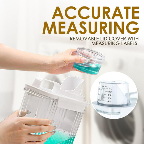 STARCART Laundry Detergent Dispenser (1pk): Mess-Free, Airtight 68oz/2000ml Transparent Dispenser for Laundry Room Organization and Storage...