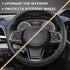 GIANT PANDA Customized Auto Steering Wheel Cover for Subaru Forester, Car Steering Wheel Cover for Subaru Outback and Crosstrek - Solid Black...