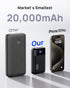 INIU Power Bank, Smallest 22.5W 20000mAh Portable Charger, USB C in&Output Fast Charging 3-Output Mini Battery Pack Phone Charger Compatible with ...