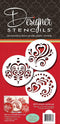 Designer Stencils Amore Cookie Stencil Set, Beige/Semi-Transparent...