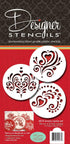 Designer Stencils Amore Cookie Stencil Set, Beige/Semi-Transparent...