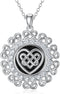 Celtic Knot Necklace Irish Pendant Necklace Love Knot Jewelry Gift for Women...