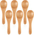 6 Pcs Small Wooden Spoons, 3.7 Inch Tiny Spoons for Spices Jars Mini Wooden Condiment Spoons Wood Teaspoon for Sauces, Salt, Sugar, Honey, Pepper,...