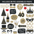 Fully Assembled 40th Birthday Photo Booth Props - Set of 30 - Black & Gold Selfie Signs - 40th Party Supplies & Decorations - Cute Bday Designs wi...