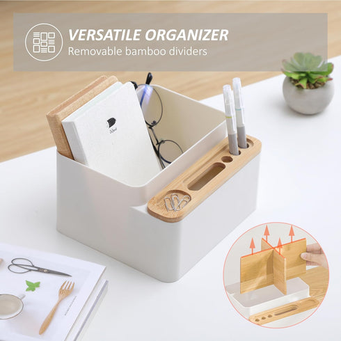 Desktop Storage Box - Small Table Organizer - Aesthetic Desk Organizer - Modern Pen Holder...
