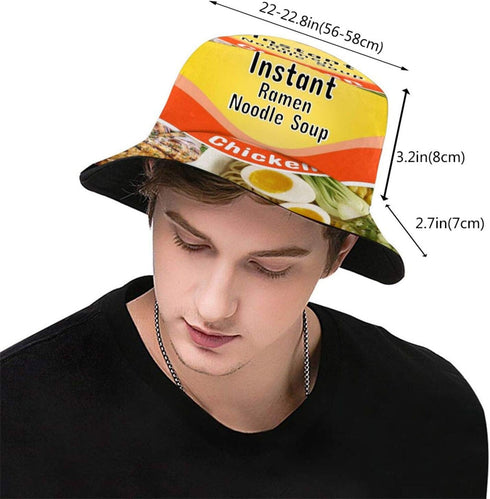 Instant Ramen Noodle Unisex Bucket Hat Summer Travel Beach Sun Hats Outdoor Cap...