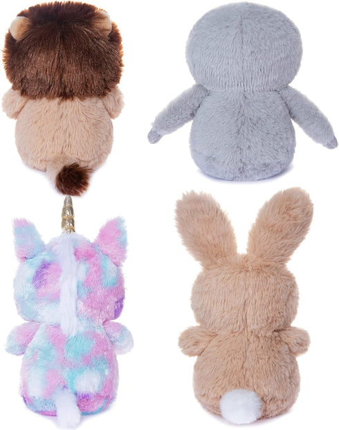 My OLi 5" Plush Toys Set Stuffed Animals Bundle of Fairy Tale Animal Toys Unicorn,Lion,Rabbit and Sloth Stuffed Animals Pack of 4 for Babies Kids ...
