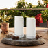 SUNNYPARK Solar Candles Outdoor Waterproof, Solar Powered Assorted Flameless Pillar Candles for Patio Lanterns 3’’x 6’’ Set of 2...