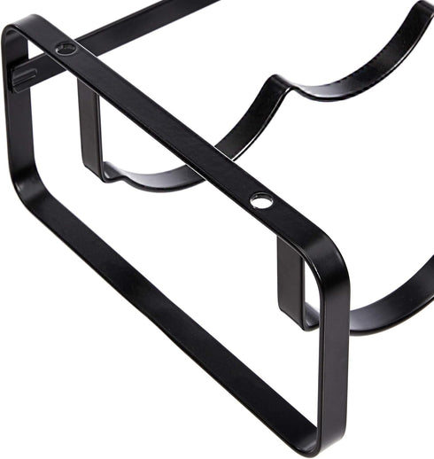 Amazon Basics Tabletop Stackable 4-Bottle Metal Wine Rack, 3.74"D x 15.75"W x 7.87"H, Black...