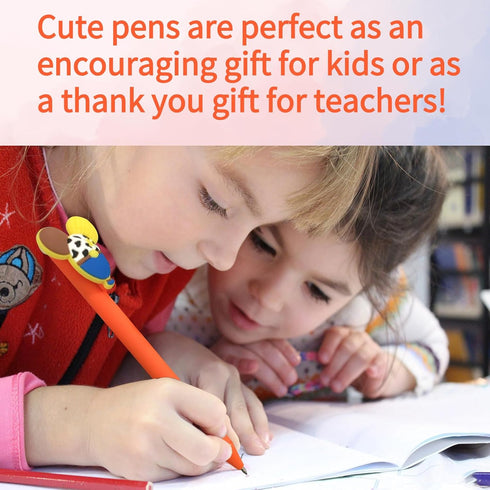HL Hope&Luck 5PC Cute Mouse Head Character Ears Pens | Pen for Adults & Kids | Multi Color Cartoon Retractable Ballpoint Pens | Gift for School Te...