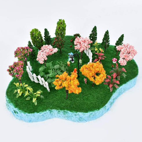 HUIANER Miniature Fairy Garden Tree Plant Ornament, Miniature Dollhouse Pots Decor Moss Micro Landscape DIY Craft Garden Ornament 12 Pcs...