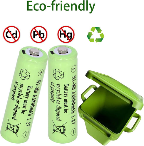 16 Packs AA 900mAh 1.2V Ni-MH Solar Rechargeable Batteries,1.2V Pre-Charged Batteries for Garden Landscaping Outdoor Solar Lights, String Lights,T...