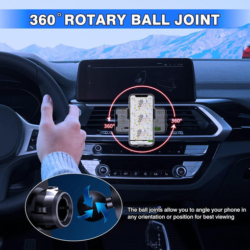 Karltys Car Phone Holder for BMW X3 2018-2021 (NOT for 22-23 X3) /X4 2019-2021 Accessories Cell Phone Holder Air Vent Mount for 4-7 Inch Phones Ha...