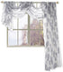 KEQIAOSUOCAI Luxury Leaves Jacquard Gray Sheer Voile Curtain Scarf for Windows 52 inches Wide by 144 inches Long 1 Scarf...