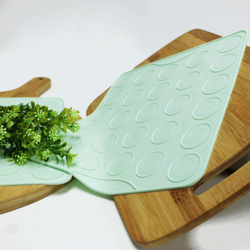 Webake Macaron Silicone Mat Set of 2, Macaroon Baking Mat 54-Cavity, Silicone Template Sheet Baking Pan Liner for Cookie, Pastry Making(Green)...