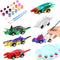 Mchochy 6 Pack Painting Dinosaur Pull Back Car Toys Arts and Crafts for Kids Age 3-12, DIY Dinosaur Painting Kits for Boys Girls Kids Christmas Pa...
