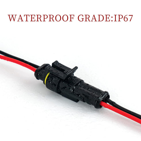12 kit 2 Pin Connector Waterproof Connector 16 AWG Male and Female Way Connector 2 Wire Quick Disconnect Connector for Car Truck Motorcycle Boat...