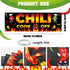 Chili Cook Off Decorations, 71" x 24" Chili Cook Off Banner, 3 Pcs Chili Pepper Plastic Tablecloth Table Cover 53" x 108", Mexican Fiesta Chili Co...