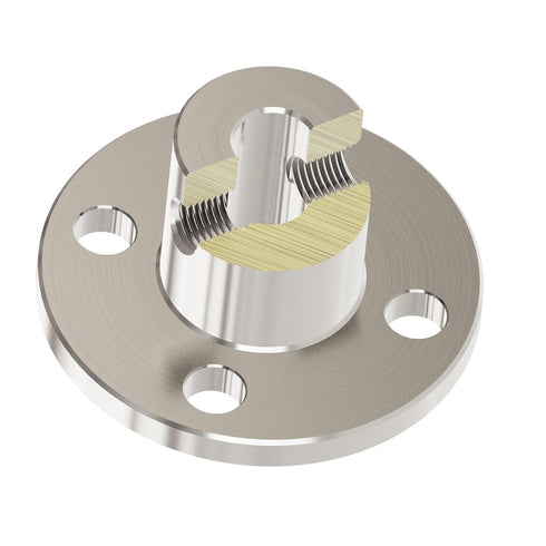 6.35mm(1/4 in) Flange Shaft Coupling, Rigid Coupling Motors Guide Support Coupler, High Hardness Connector Flanged Mount for DIY RC Model Motors C...