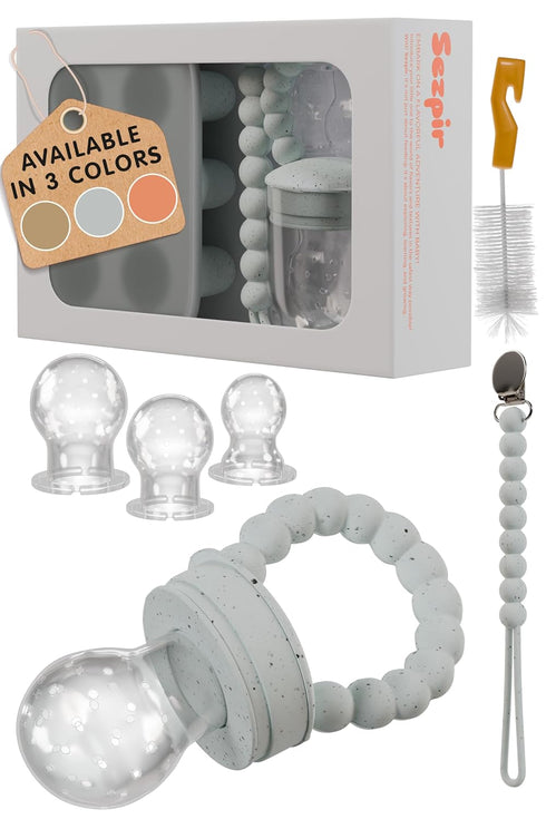 Baby Fruit Feeder-Fruit Holder for Baby BPA-Free Silicone Feeder Baby Fruit Feeder for Babies 4-12 Months Baby Fruit Food Feeder Pacifier Breast M...