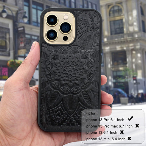 Harryshell Compatible with iPhone 13 Pro 6.1 inch 5G 2021 Wallet Case Detachable Magnetic Cover Zipper Cash Pocket Multi Card Slots Holder Wrist S...