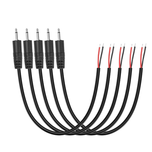 YAODHAOOD Replacement 2.5mm Male Plug to Bare Wire Open End TS 2 Pole Stereo 1/8" 2.5mm Plug Jack Pigtail Audio Cable for Headphone Microphone Cab...