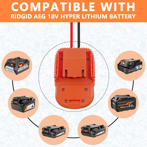 2 Packs Power Wheel Adapter for AEG RIDGID 18V L1815R B1820R L1830R Power Wheels Battery Converter Connector for Battery Adapter Dock Power Wheels...
