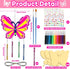 16 Pack Butterfly Wind Chime Kits Butterfly Crafts for Kids Make Your Own Butterfly Wind Chime Wooden DIY Arts and Crafts for Summer Party School ...