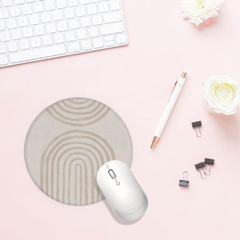 Rainbow Boho Mouse Pad, 7.9 X 7.9 Inch Waterproof Rubber Neutral Mouse Pad Small, Boho Desk Decor, Minimalist Desk Accessories, Boho Office Suppli...