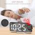Projection Alarm Clock for Bedroom, Digital Clock with 180° Rotatable Projector, 7.9'' Large Display LED Alarm Clock with Temperature, Snooze, Adj...