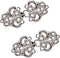 WANDIC Cloak Clasp Fasteners, 2 Pairs Vintage Cape Clasps Swirl Flower Fasteners Clasps for Clothing Sew on Hooks and Eyes, Silver...